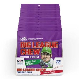 Big League Chew Bubble Gum Grape 2.12 oz