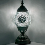 Mosaic Night Lamp with Silver Moon $39.99