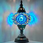 Midnight Blue Turkish Lamp with Mosaic Glasses $39.99