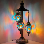 Coral Reef Egg Shaped Turkish Lamps with 3 Globes $109.99