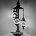 White Rose Exquisite Egg Shaped Mosaic Floor Lamp with 3 Globes $119.99